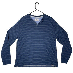 Mantaray Mens Textured‎ Long Sleeve Shirt Size L Coastal Beachy Embroidered